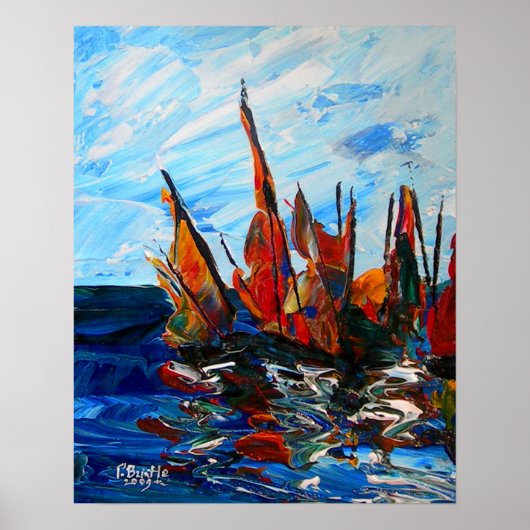 Zeilen in de haven a bainet 2009 poster (Voorkant)