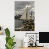 Zeilen in de haven Print (Thuiskantoor)