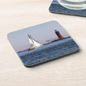 Zeilen in de haven van Portland Bier Onderzetter (Linkerzijde)