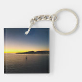 Zeilen in de Horizon Color Photography Sleutelhanger (Achterkant)