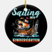 Zeilen in de kleuterschool Nautical Teacher Terug  Keramisch Ornament (Achterkant)