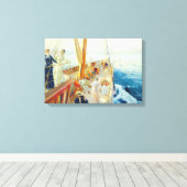 Zeilen in de Middellandse Zee (door J.L. Stewart) Canvas Afdruk (Insitu (Houten vloer))