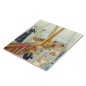 Zeilen in de Middellandse Zee (door J.L. Stewart) Tegeltje (Zijkant)