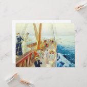 Zeilen in de Middellandse Zee Kaart (Voorkant / Achterkant in situ)