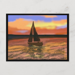 Zeilen in de Oranje zon Briefkaart