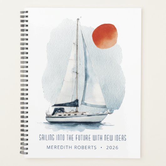 Zeilen in de toekomst Gepersonaliseerd 2026 Planner (Voorkant)