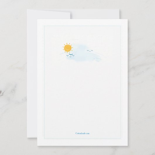 Zeilen in de Zonneschijn Uitnodiging (Achterkant)