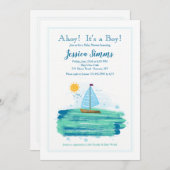 Zeilen in de Zonneschijn Uitnodiging (Voorkant / Achterkant)