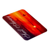 Zeilen in de zonsondergang magneet (Rechterzijde)