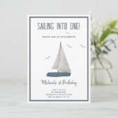 Zeilen in een! nautische verjaardag kaart (Staand voorkant)