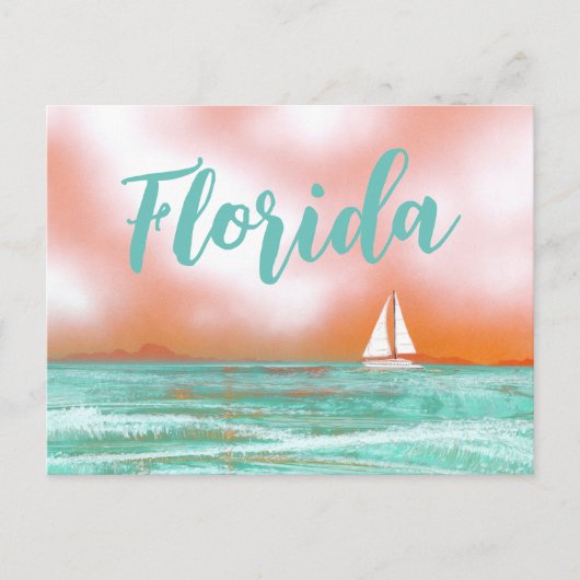 Zeilen in Florida Briefkaart (Voorkant)
