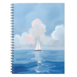 Zeilen in het blauw | Kustzeilboot Oceaan Schilder Notitieboek