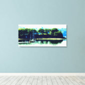 zeilen in het paradijs gewikkeld canvas afdruk (Insitu (Houten vloer))