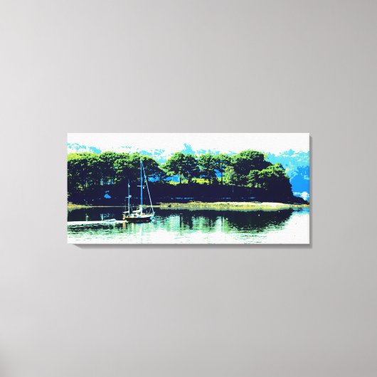 zeilen in het paradijs gewikkeld canvas afdruk (Voorkant)