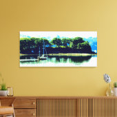 zeilen in het paradijs gewikkeld canvas afdruk (Insitu (Woonkamer))
