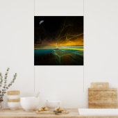 Zeilen in magisch moonlicht poster (Keuken)