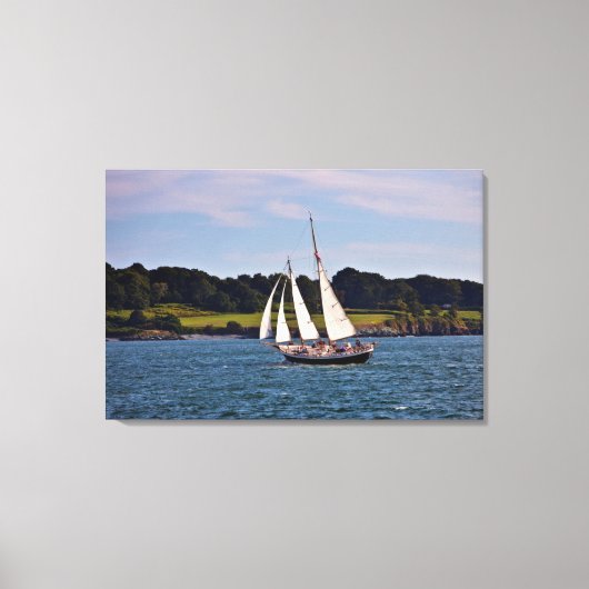Zeilen in Newport, Rhode Island, VS Canvas Afdruk (Voorkant)