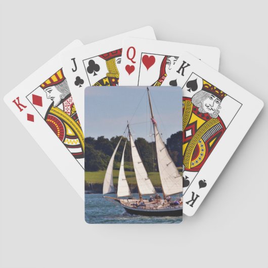 Zeilen in Newport, Rhode Island, VS Pokerkaarten (Achterkant)