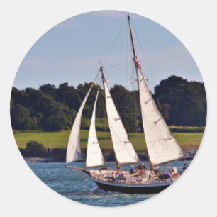 Zeilen in Newport, Rhode Island, VS Ronde Sticker