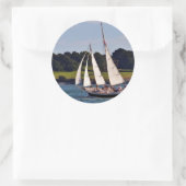 Zeilen in Newport, Rhode Island, VS Ronde Sticker (Tas)
