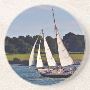Zeilen in Newport, Rhode Island, VS Zandsteen Onderzetter