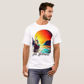Zeilen in Noorwegen met Vikingschip T-shirt (Voorkant volledig)