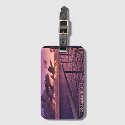 Zeilen in stijl: Cruiseschip Bagagelabel (Voorkant (verticaal))