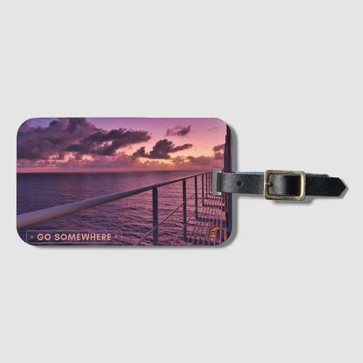 Zeilen in stijl: Cruiseschip Bagagelabel (Voorkant (horizontaal))