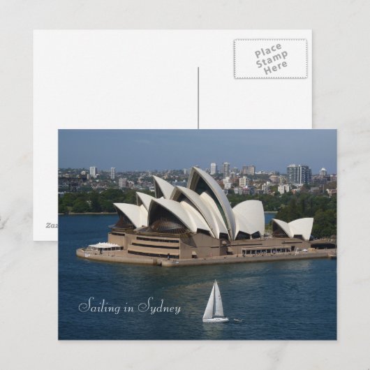 Zeilen in Sydney Briefkaart (Voorkant / Achterkant)