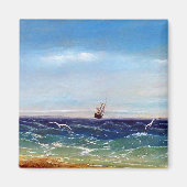 Zeilen in zee door Ivan Aivazovsky Magneet (Voorkant)
