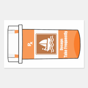 Zeilen is mijn medicijn rechthoekige sticker