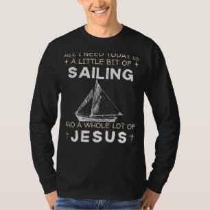 Zeilen & Jezus Grappige T-shirt - Grappige Zeevaar
