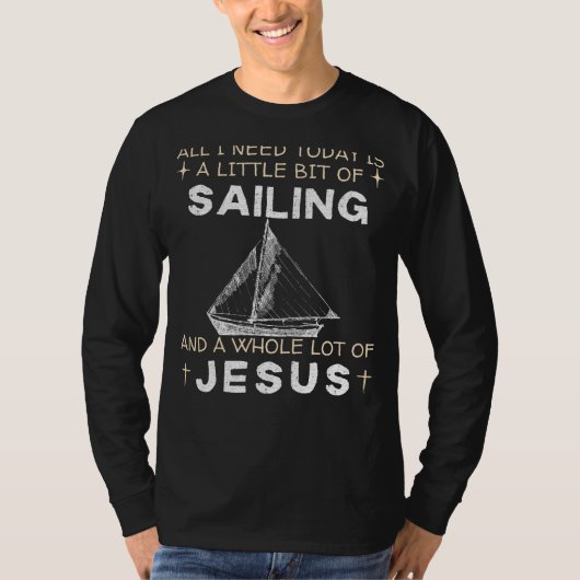 Zeilen & Jezus Grappige T-shirt - Grappige Zeevaar (Voorkant)