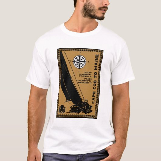 Zeilen Kaap Cod naar Maine T-shirt (Voorkant)