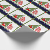 Zeilen Kerstcadeau Cadeaupapier (Hoek)