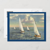 Zeilen, lange strand, lange eiland  briefkaart (Voorkant / Achterkant)