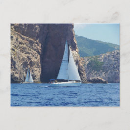 Zeilen langs de kust van Sardinië Briefkaart