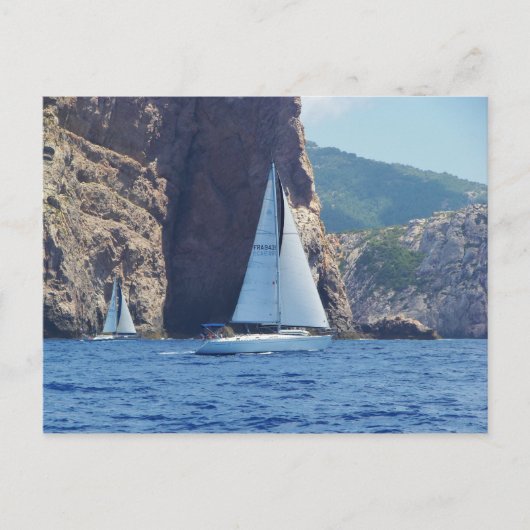 Zeilen langs de kust van Sardinië Briefkaart (Voorkant)