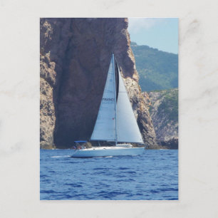 Zeilen langs de kust van Sardinië Briefkaart