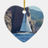 Zeilen langs de kust van Sardinië Keramisch Ornament (Voorkant)