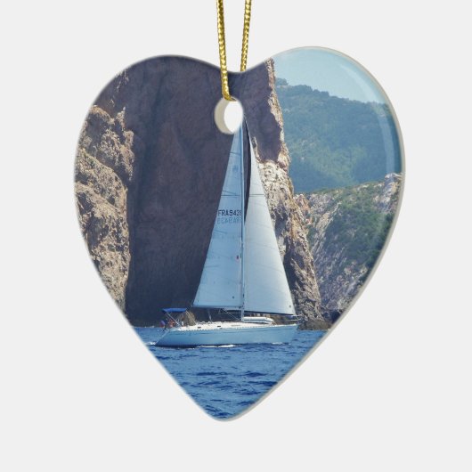 Zeilen langs de kust van Sardinië Keramisch Ornament (Links)