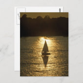 Zeilen met een schaduw briefkaart (Voorkant / Achterkant)