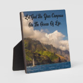 Zeilen met God Tafelblad Plaque met Ezel Fotoplaat (Voorkant)