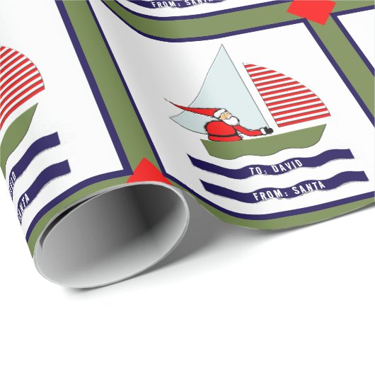 Zeilen met Kerstmis Cadeaupapier (Rol Hoek)