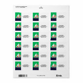 Zeilen met Kerstmis Etiket (Full Sheet)