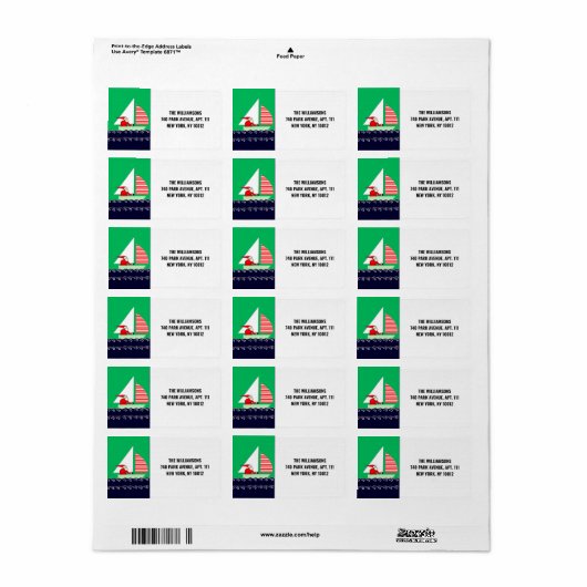 Zeilen met Kerstmis Etiket (Full Sheet)
