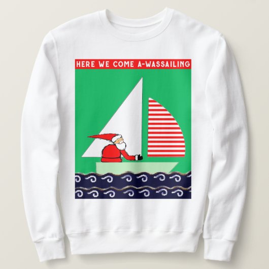 Zeilen met Kerstmis Trui (Design voorkant)