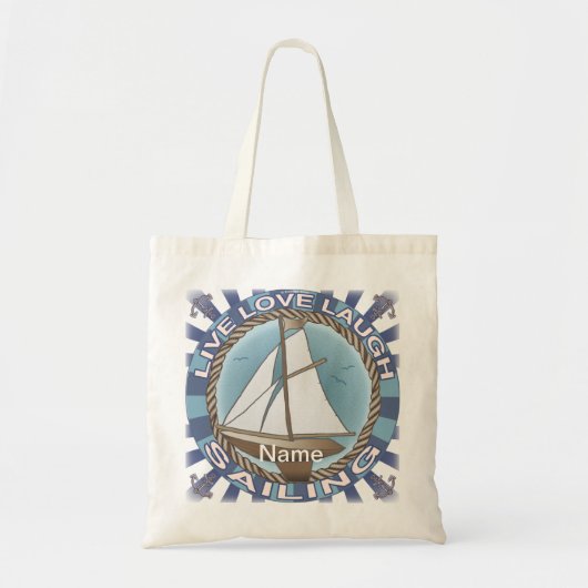 Zeilen met zeilboot leuk vinden tote bag (Voorkant)
