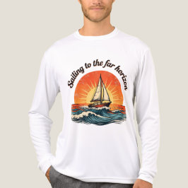 Zeilen naar de verre horizon. avontuurlijke citate Tri-Blend shirt