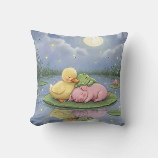 Zeilen naar Dreamland, Duckling, Piglet, Froglet. Kussen (Voorkant)